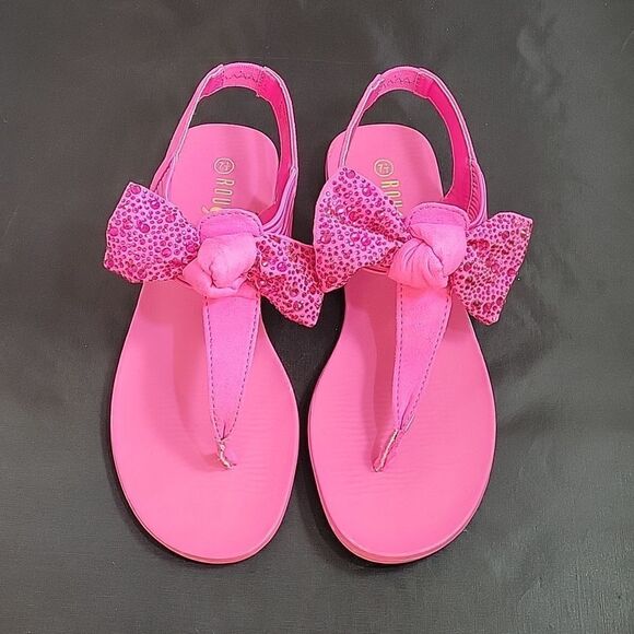 BRAND NEW ROUGE HELUIM BOWKNOT DESIGN ANKLE STRAP OPEN TOE WOMEN"S SANDAL - Picture 2 of 15